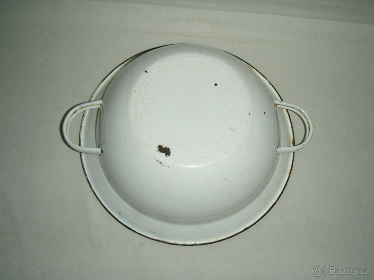 VELKÁ SMALTOVANÁ MÍSA S UCHY č.5 - 5