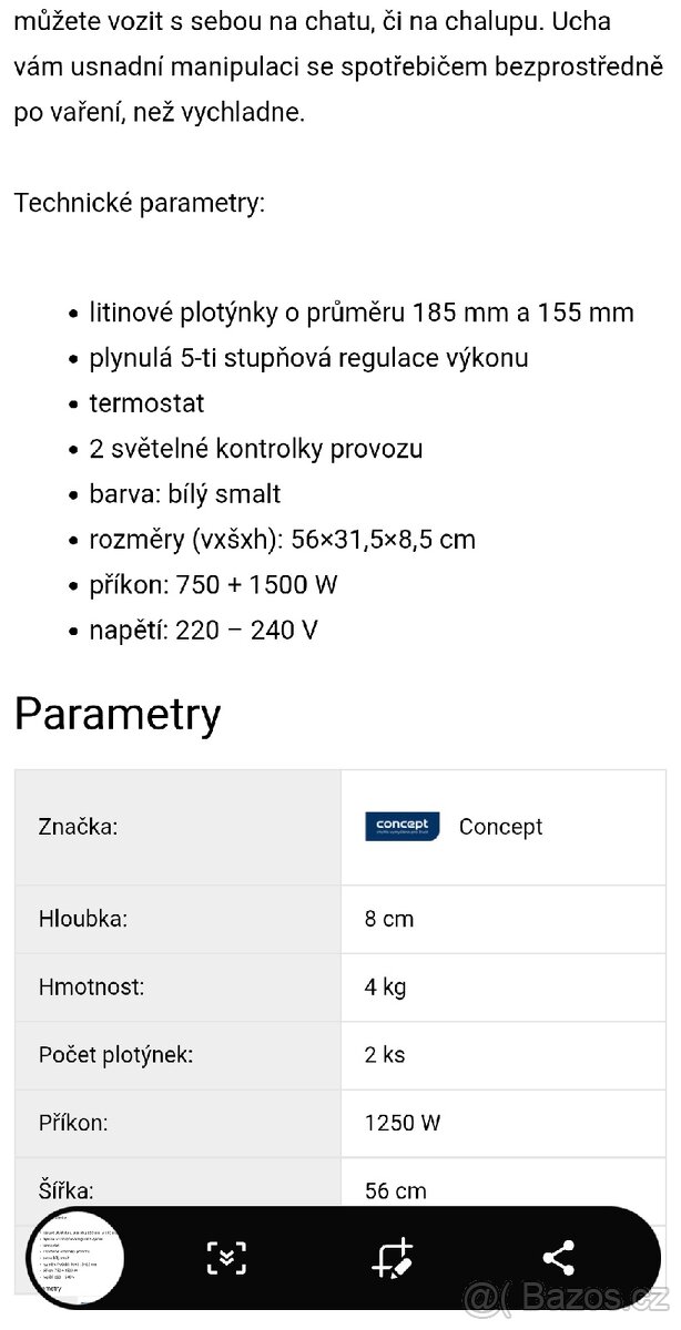 PRODÁM Dvojplotýnkový vařič elektricky - 5