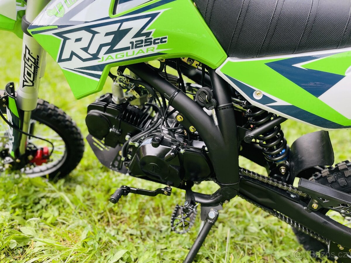 Pitbike Leramotors Jaguar 125ccm, kola 17/14, zelená - 5