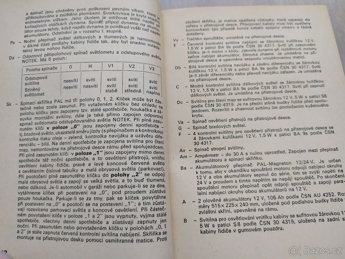 SCHEMATA EL. ZAPOJENÍ UŽITKOVÝCH AUTOMOBILŮ, 1967 - 5