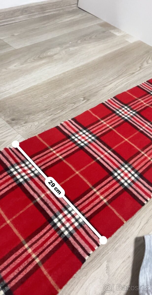 Burberry šála - červená - 5