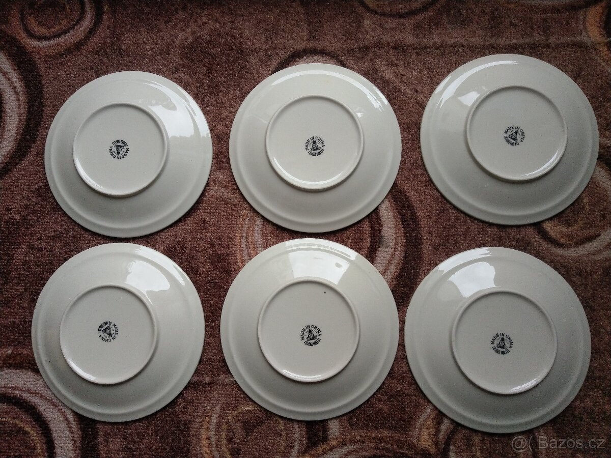 Kávová sada, souprava na kávu, 6 kusů, s podšálky - 5