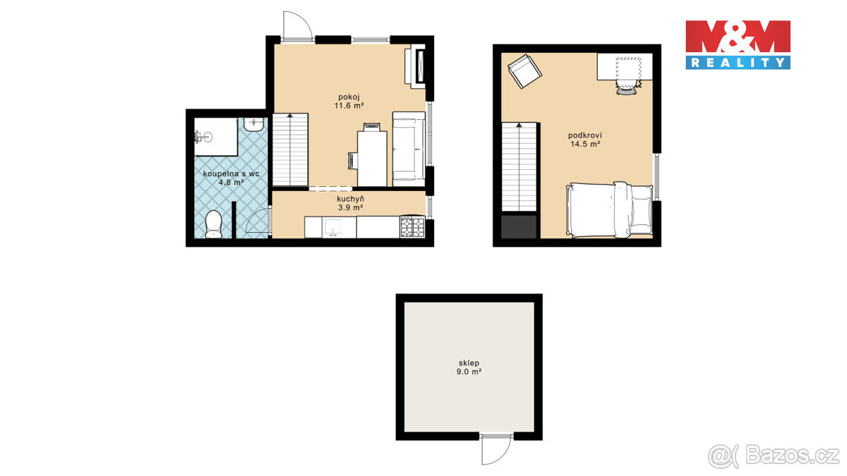 Prodej chaty, 44 m², Nalžovice - 5