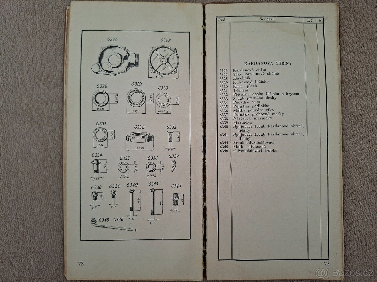 Seznam náhradních dílů Jawa 500 OHV Rumpál - 5
