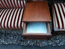 Starožitná sedací souprava - lavice (sedačka) židle 2ks - 5