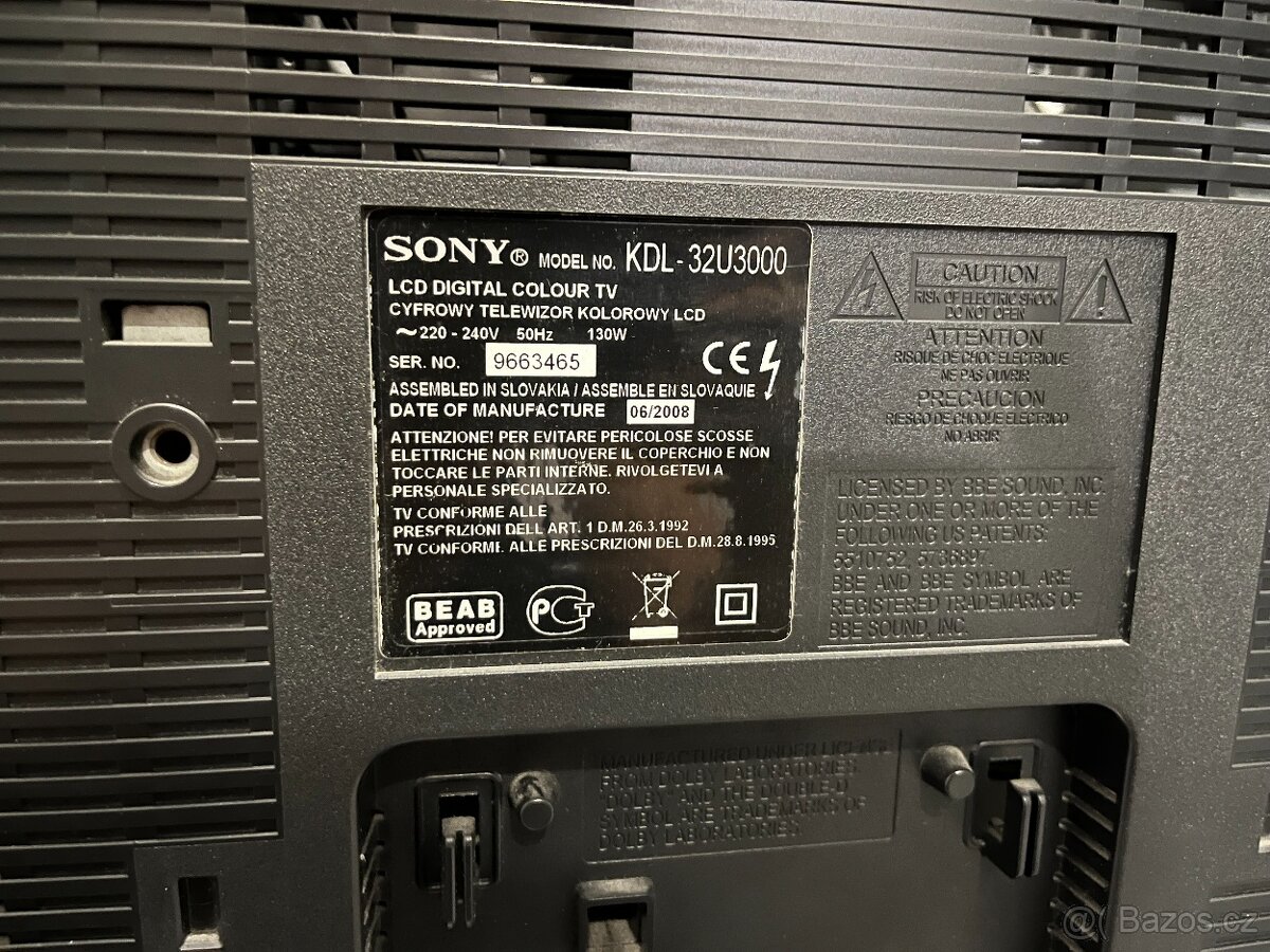 LCD televize Sony Bravia KDL-32U3000 82cm - 5