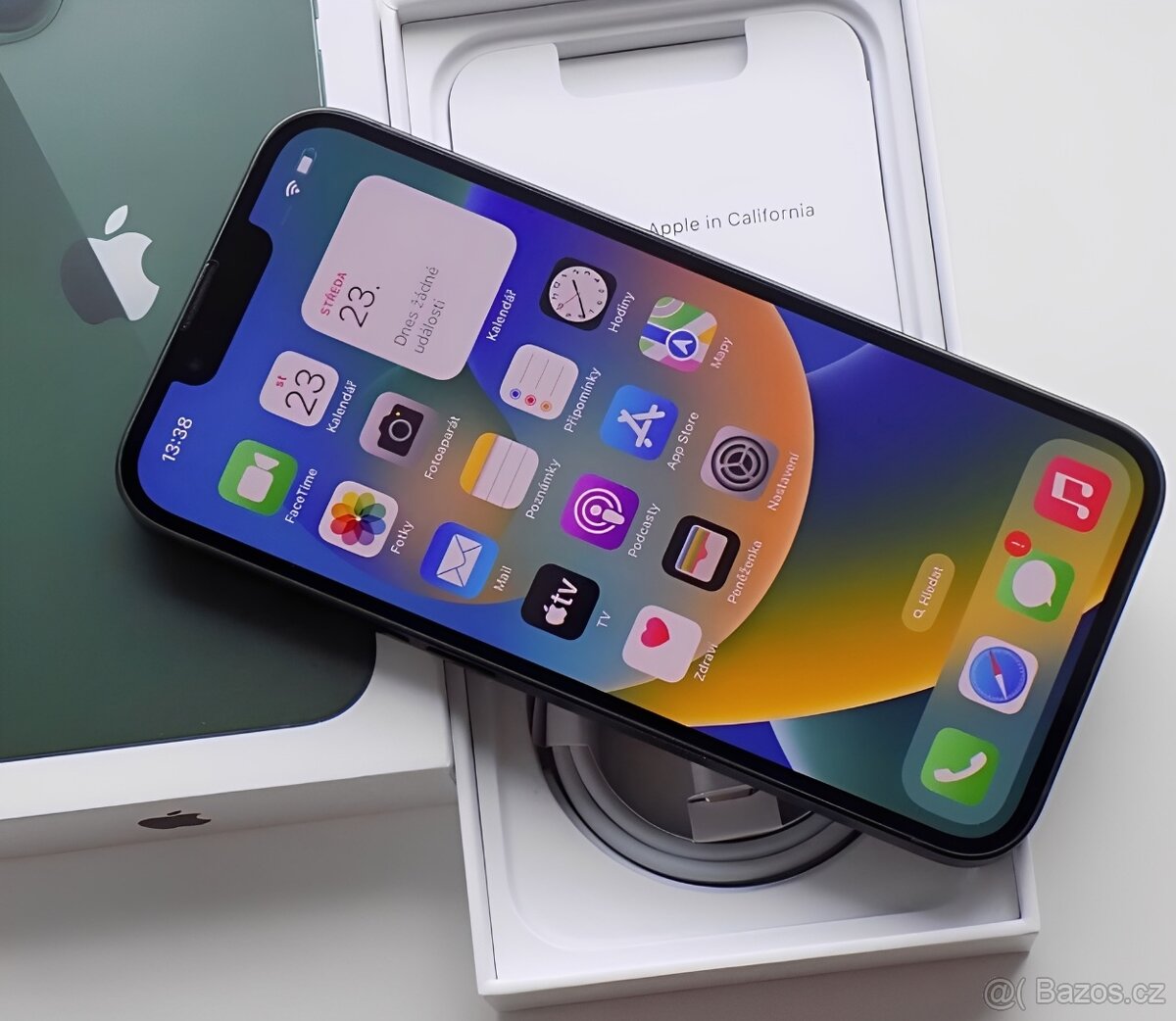 iPhone 13 Green BATERIE 100% TOP - 5