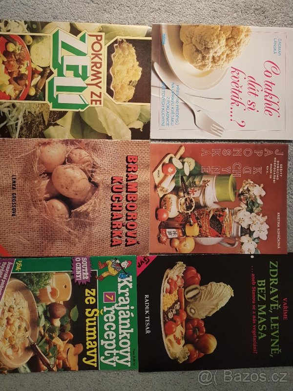 Brožované kuchařky 35 ks, i jednotlivě - 5