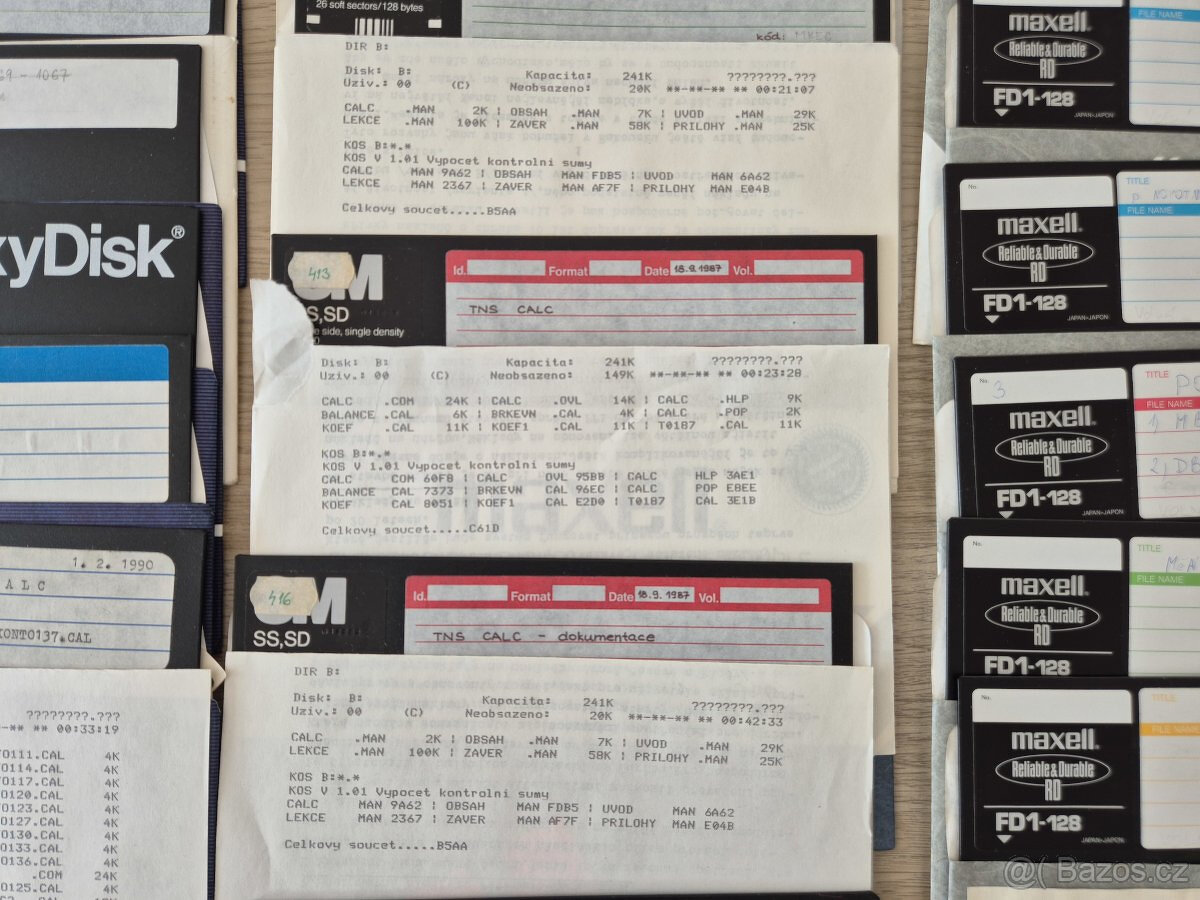 Diskety 8" - 40 kusů, možno jednotlivě, 3 krabičky - 5