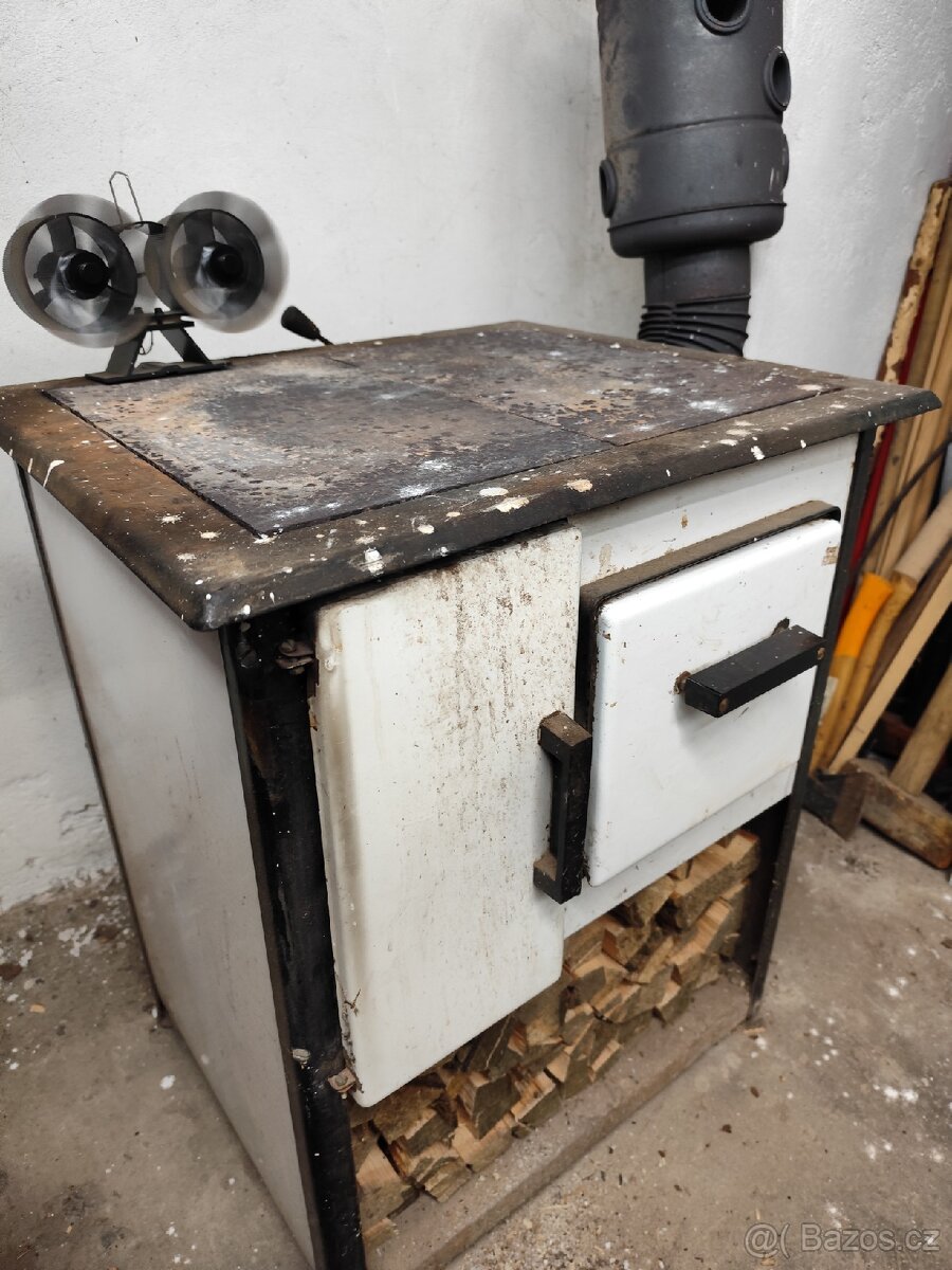 Sporáková kamna + čert a truba - 5