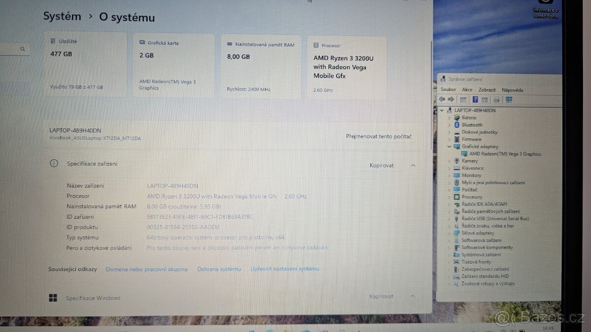 ASUS VivoBook M712D 17.3" FHD AMD Ryzen 3 8GB/512GB SSD W11 - 5