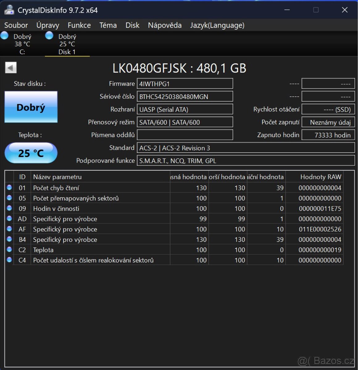 SSD Intel 480 Gb SATA 2,5" - 5