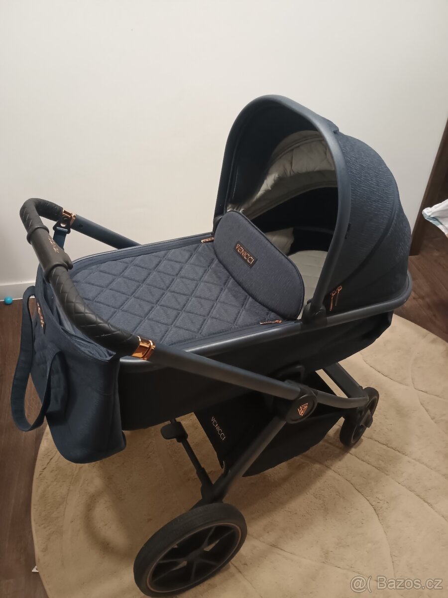 Dvojkombinace kočářek Venicci Tinum modrý - 5