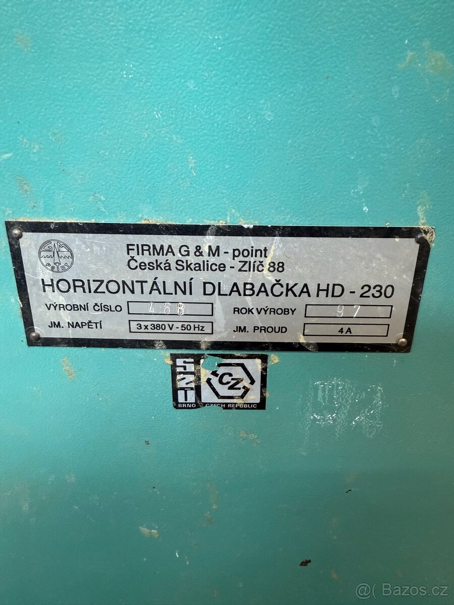 Horizontální dlabačka HD 230 - 5