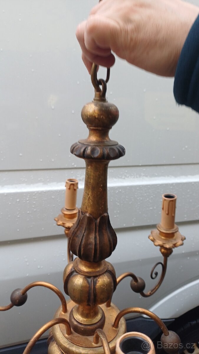 Prodám zámecký lustry na 6 žárovek - 5