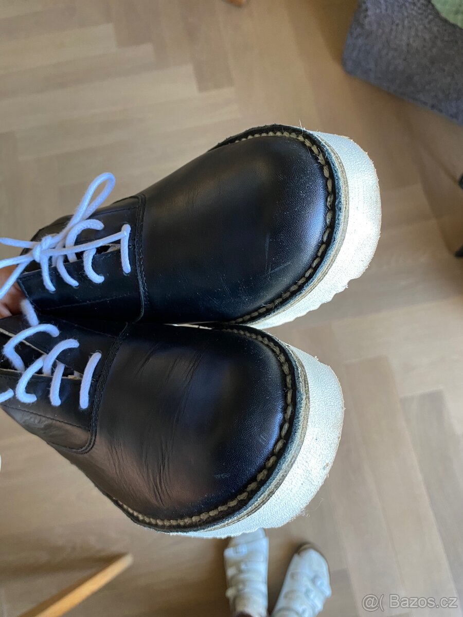 Kožené polobotky Vasky - 5