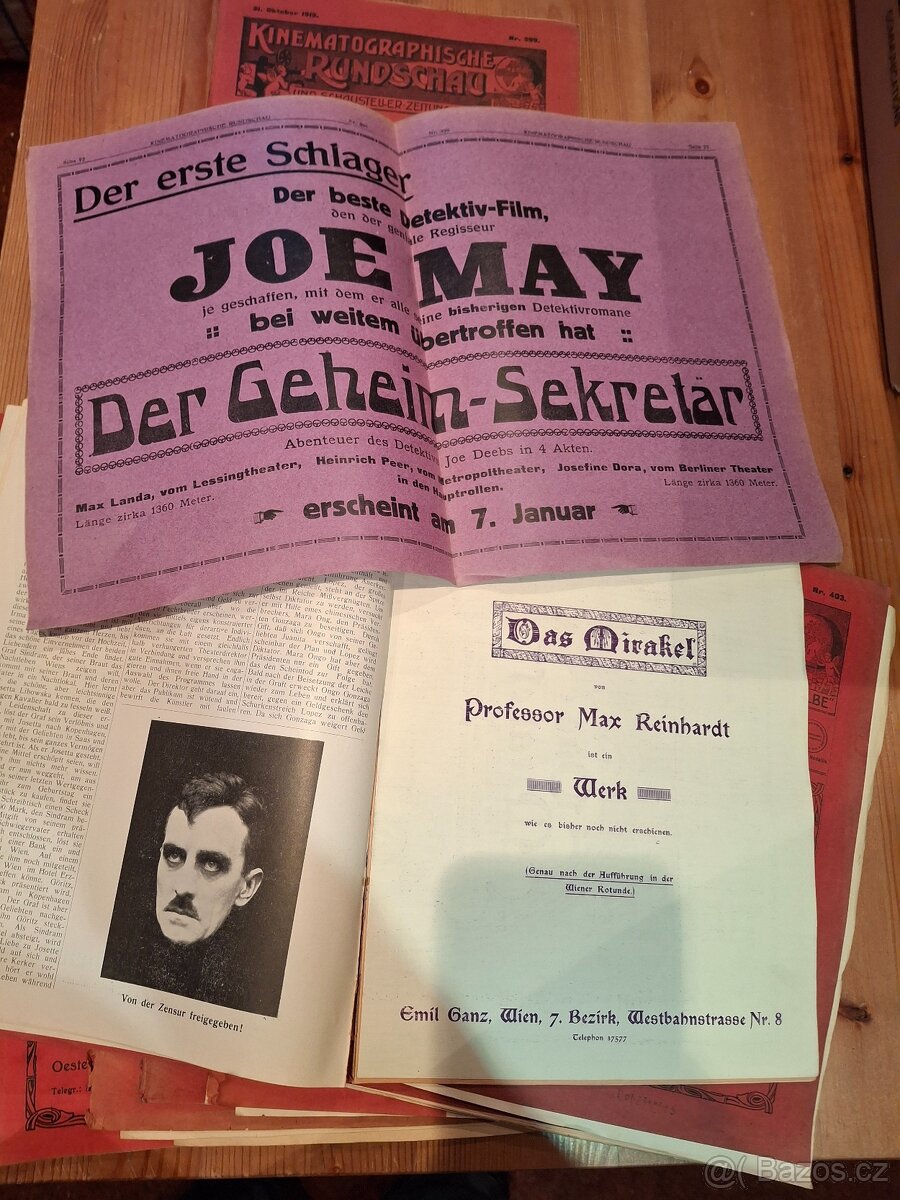 Prodam programy kin a divadel 1915 Vídeň - 5