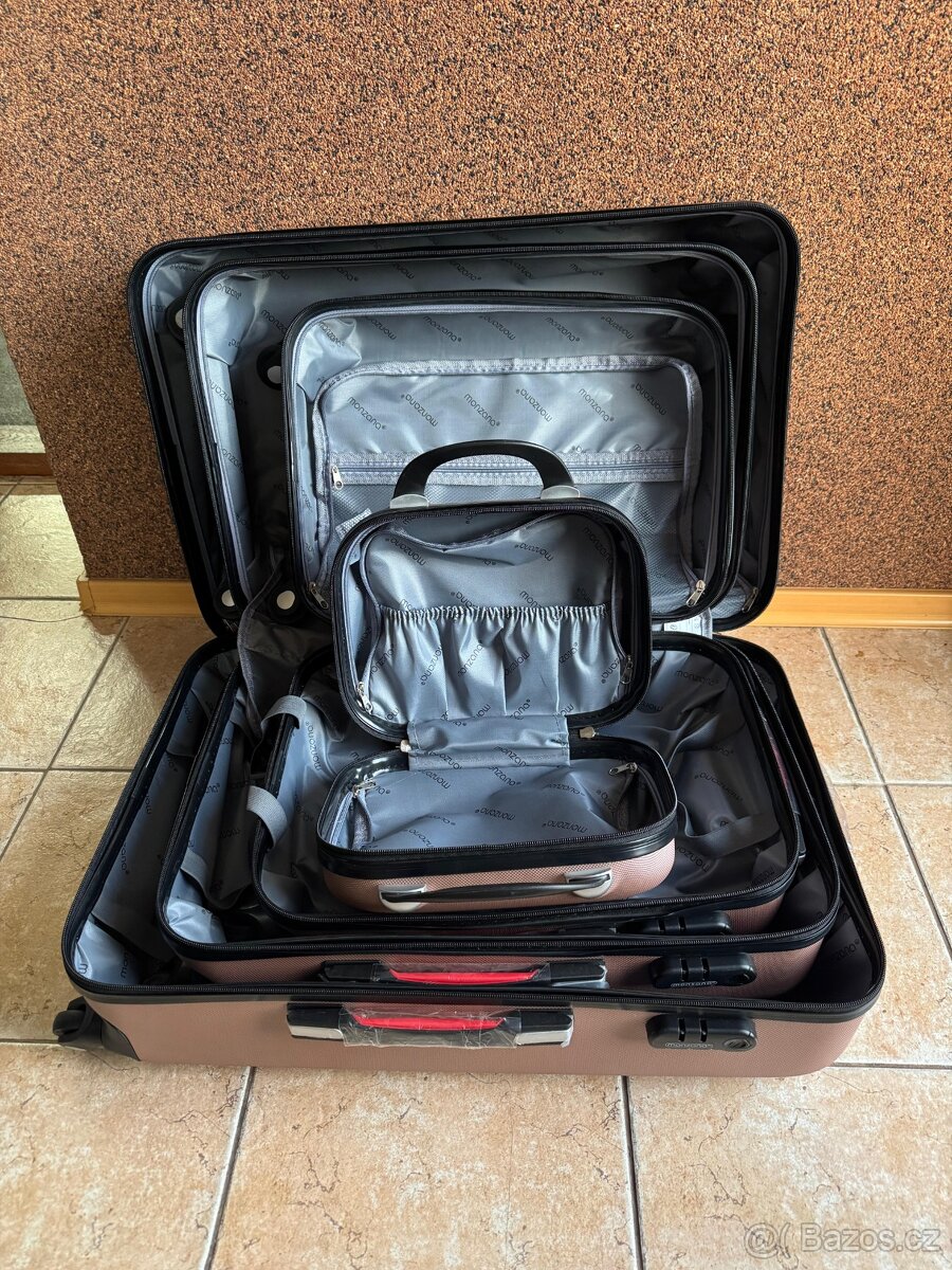 Cestovní kufry 4 set, barva Gold Rose - 5