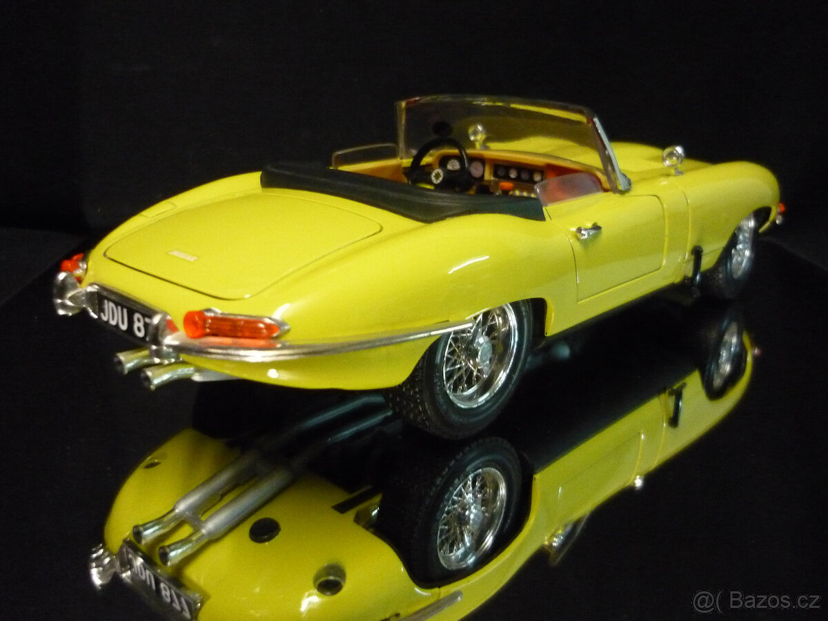Jaguar E Type Cabriolet žlutý Bburago 1/18 - 5