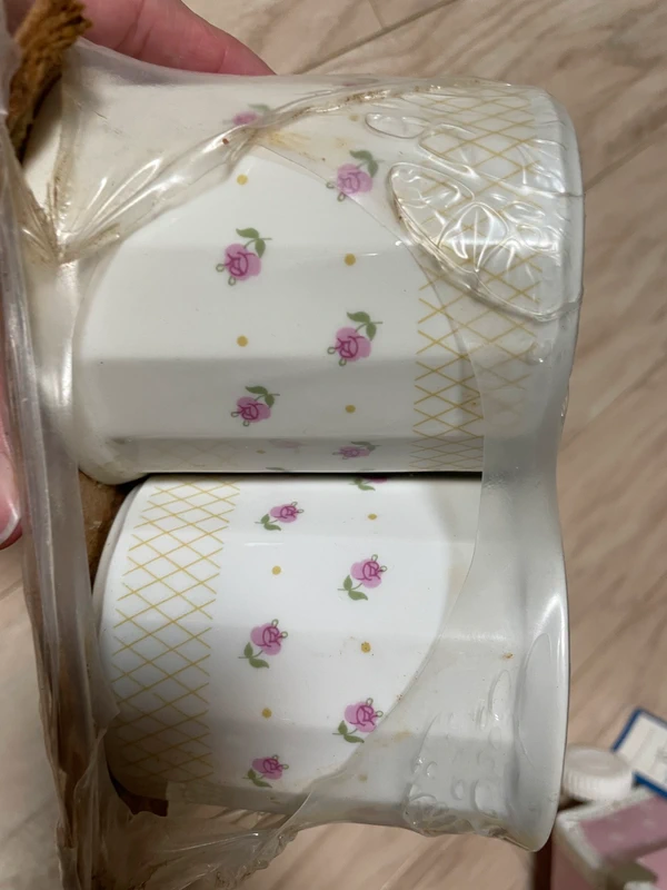 Retro sada kytičkového čajového, karlovarského porcelánu - 5