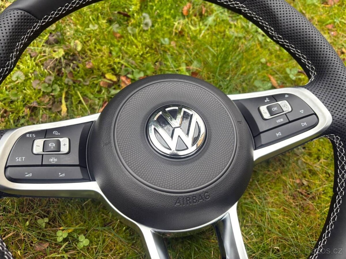 Rline VW VOLANT KOZENY MULTIFUNKCNY biele šitie - 5