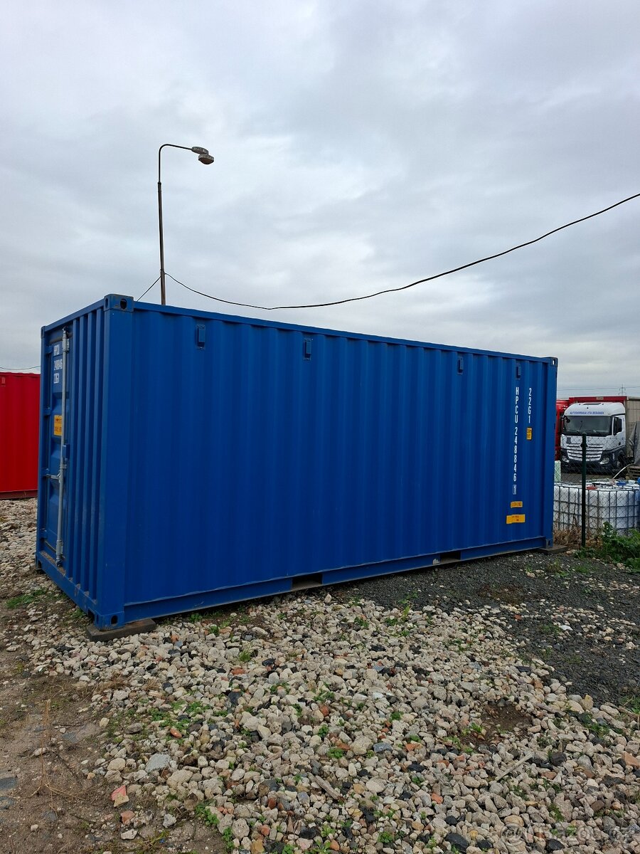 Modrý lodní kontejner 20\' se 3 dveřmi – flexibilní - 5
