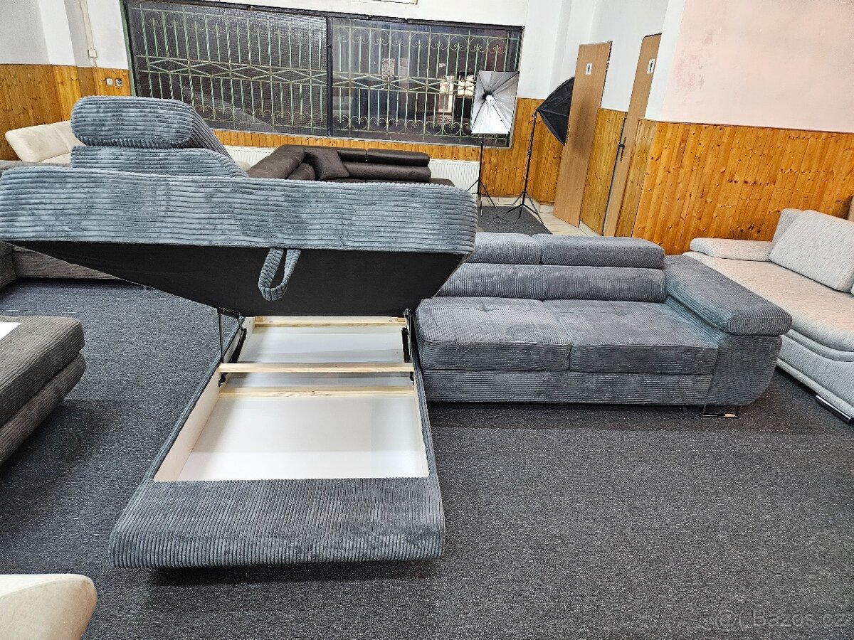 Rohová sedací souprava-rozkládací - 5