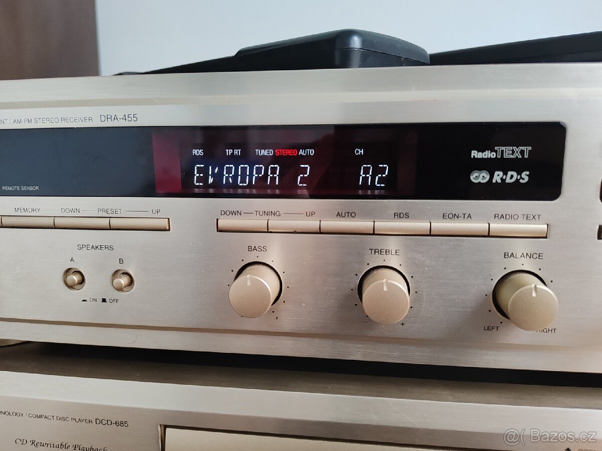 RECEIVER DENON DRA-455 + DENON DCD-685, 2x Dálka - 5