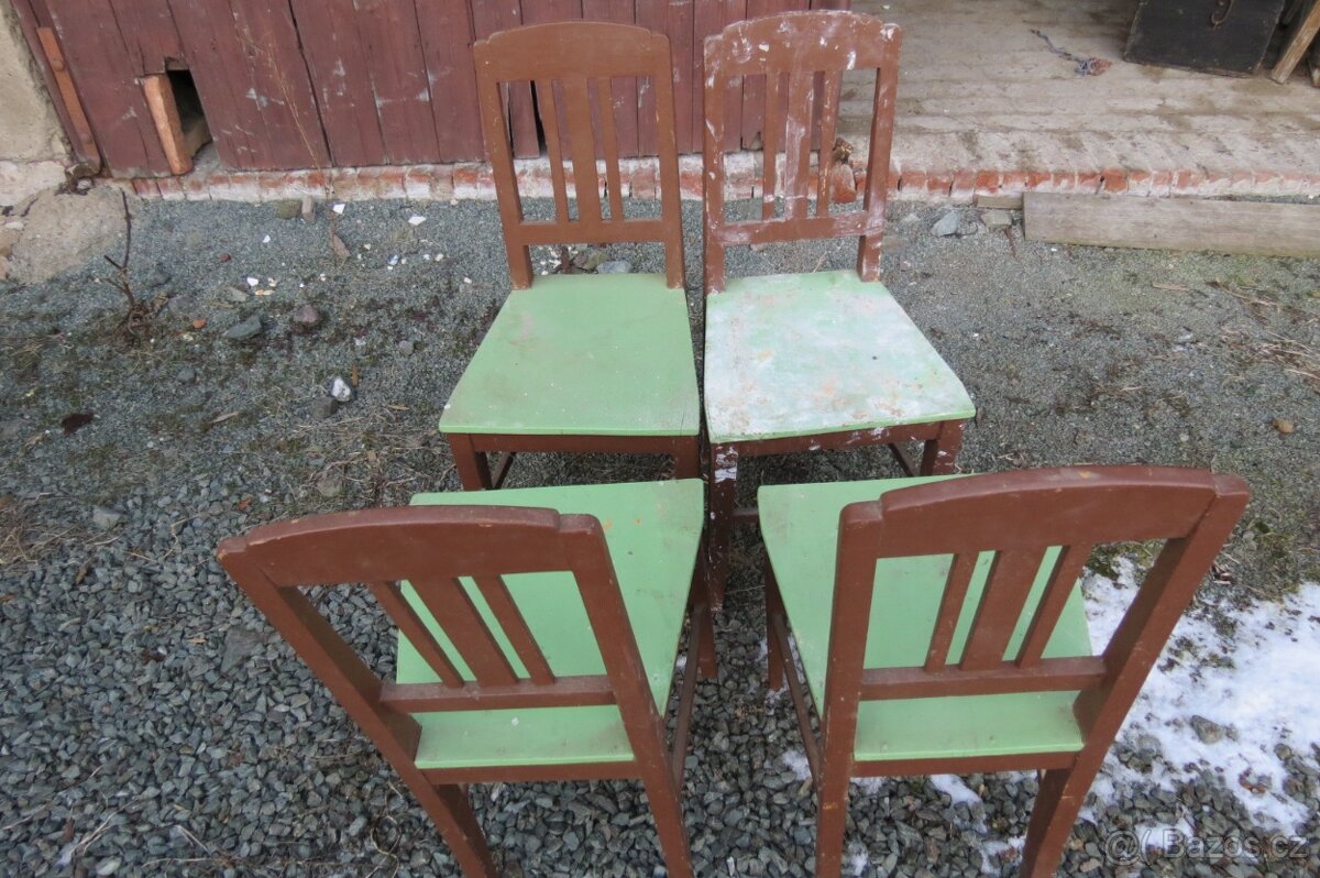 4 x stará židle před renovací - 5