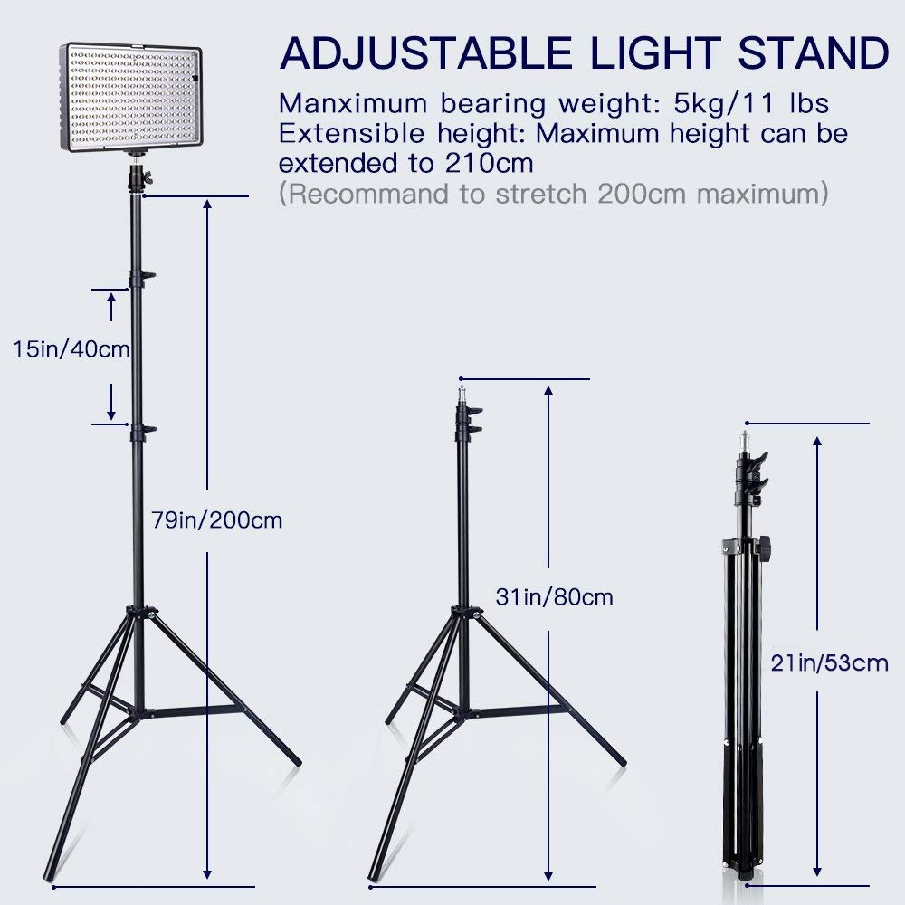 Profesionální LED foto/video světelná regulovatelná souprava - 5