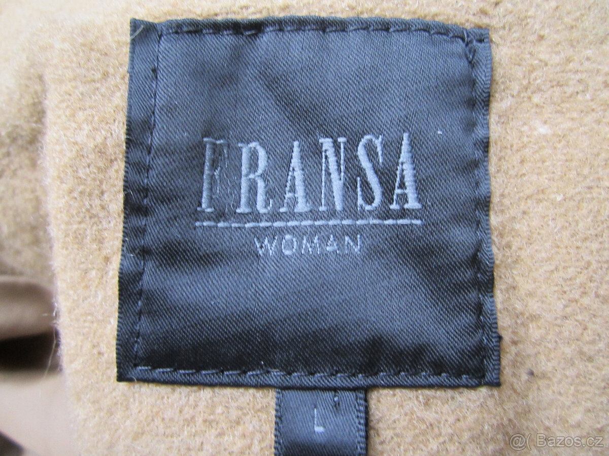 Béžová krátká bunda vel. L/40, akryl a 25% vlny - 5