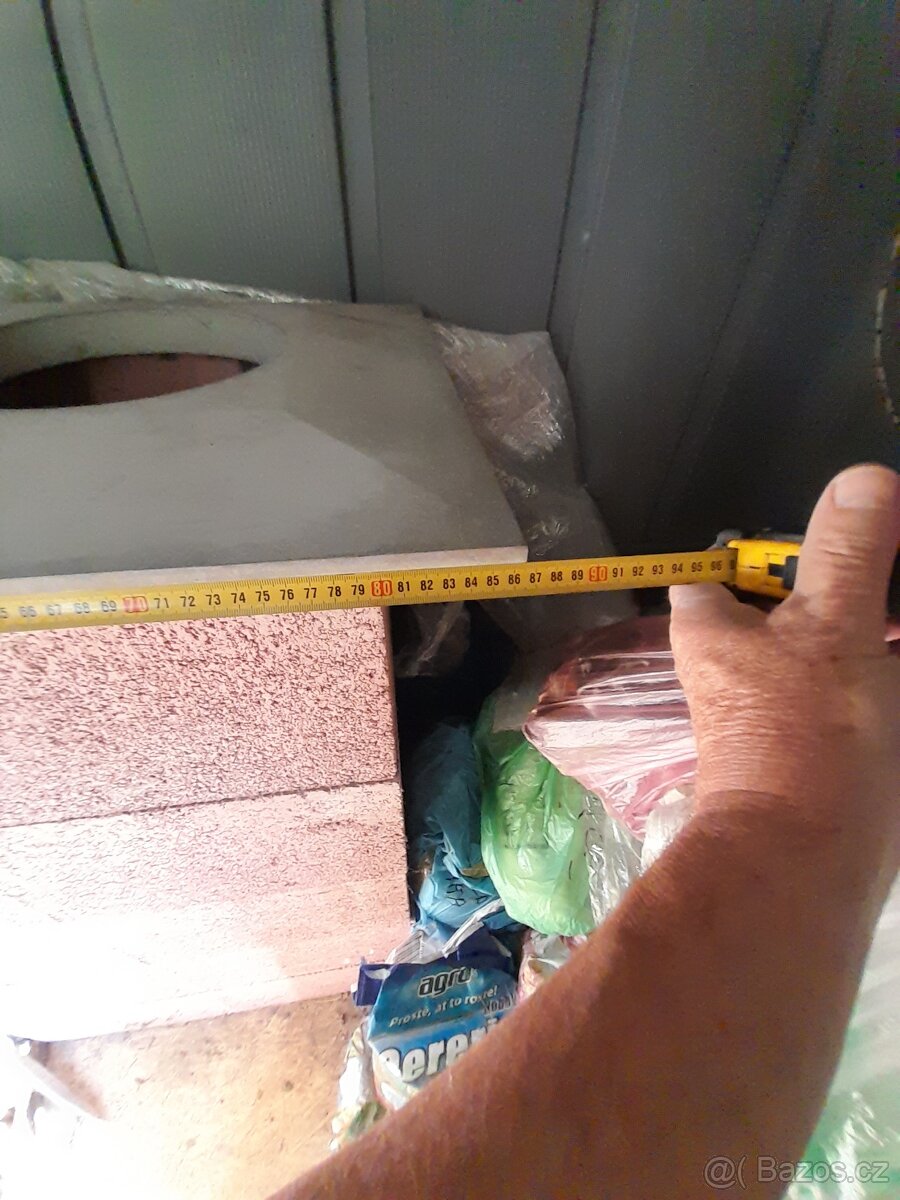 Komin z tvarnic +deska 122x77x37 cm ,vxsxh - 5