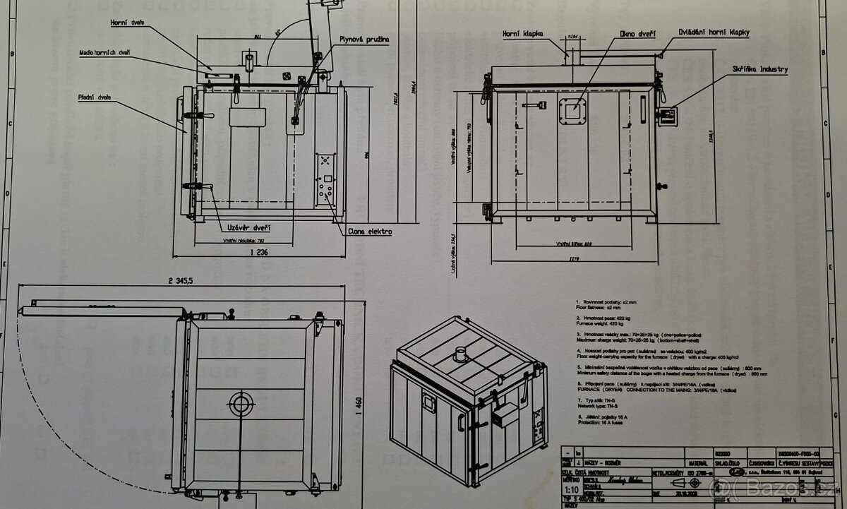 Pec-sušárna 380V,4kW programovatelná regulace - 5