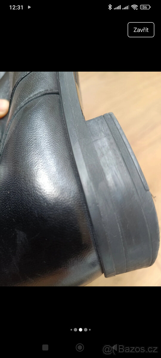 kotníkové kožené boty Baťa 37 - 5