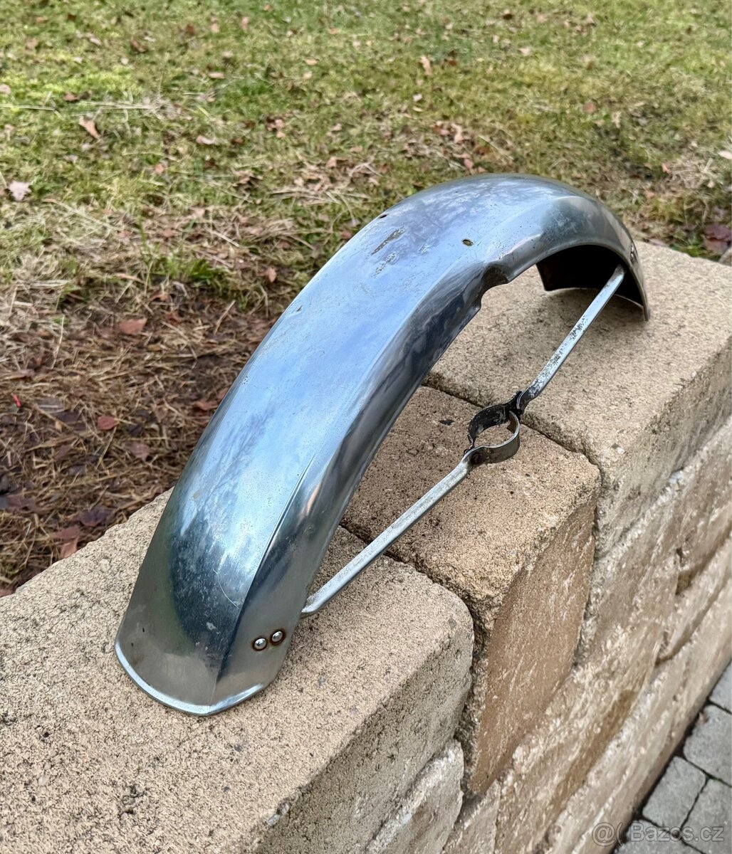 Jawa 350 634 638 - přední blatník chrom - 5
