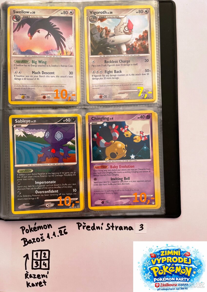 Kusové karty TCG Pokémon STARÉ PŘES 15LET (ORIGINÁL) - 5