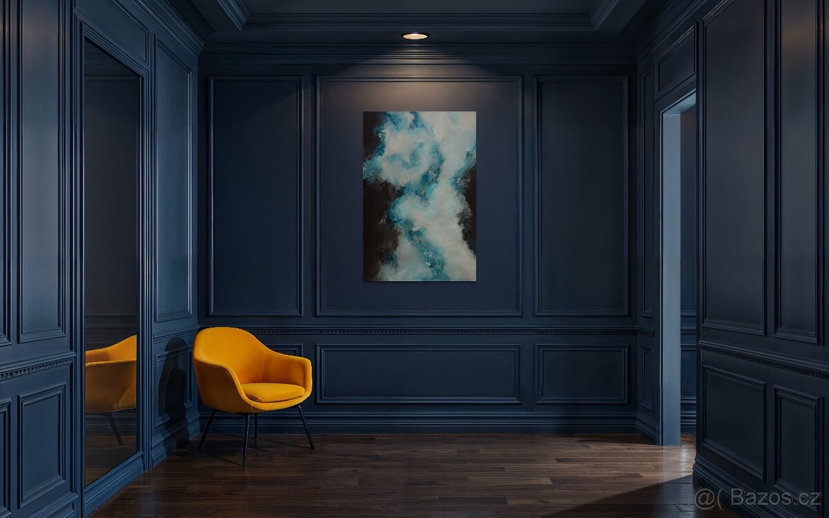 Abstraktní obraz Modrý anděl 120x80cm - 5