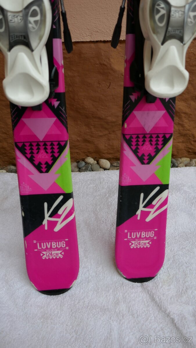 DÍVČÍ DĚTSKÉ LYŽE K2 LUV BUG/VÁZÁNÍ MARKER 4.5 - 5