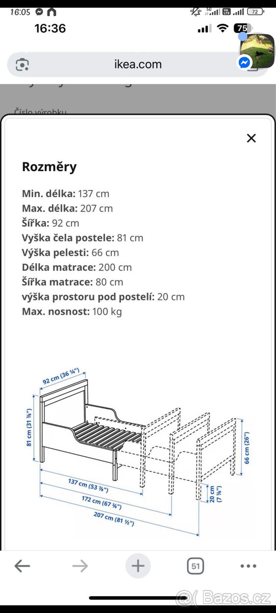 Rostoucí postel ikea - 5