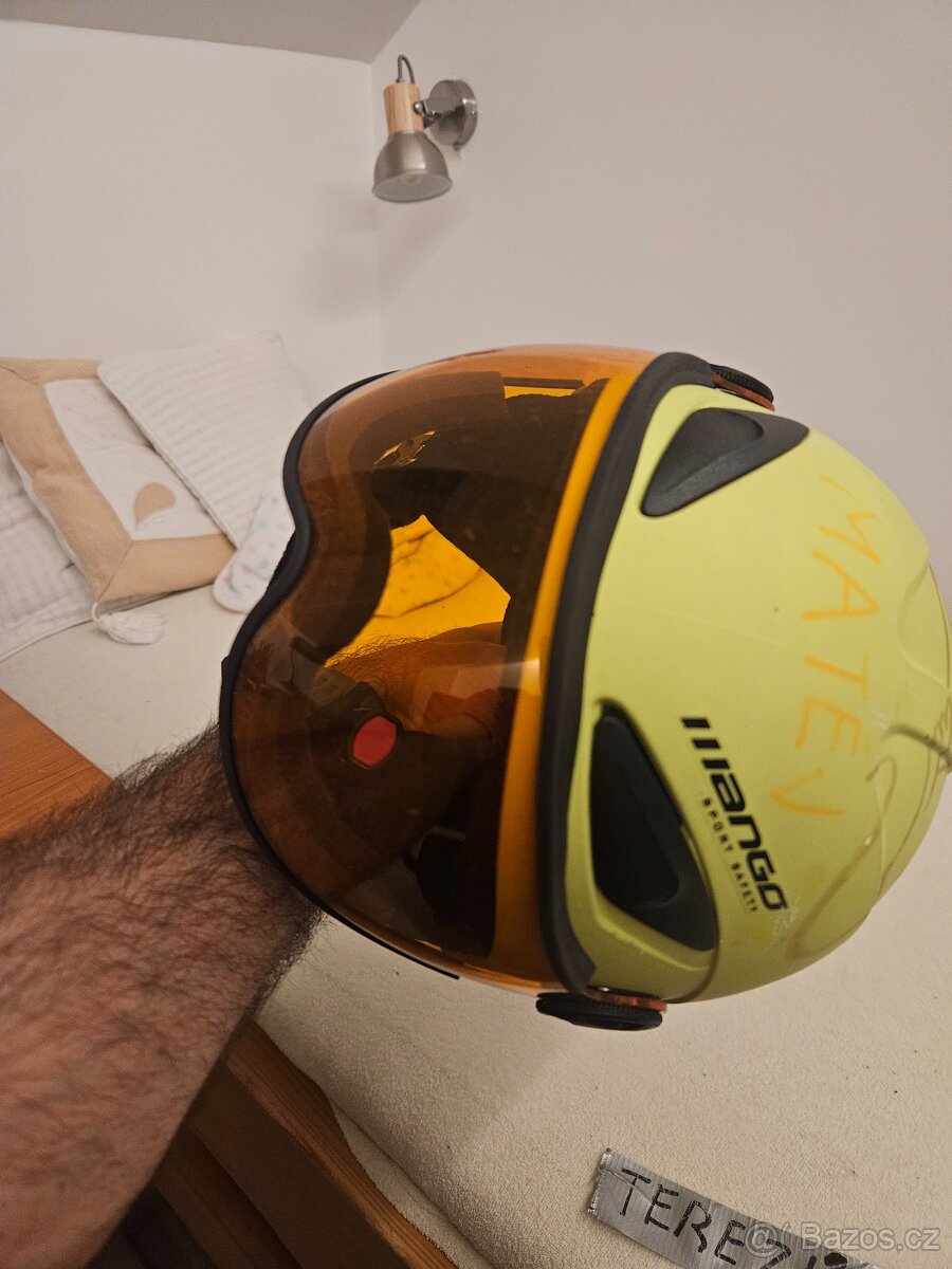 Dětská lyžařská helma Mango ROCKY PRO s visorem (štítem) - 5