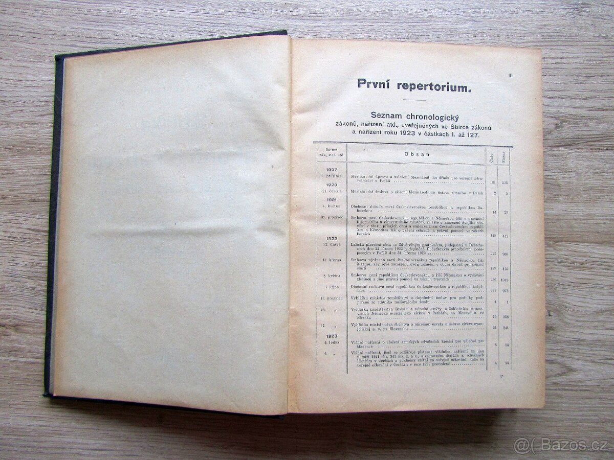 Sbírka zákonů a nařízení 1923 – prodej sbírky starých knih. - 5