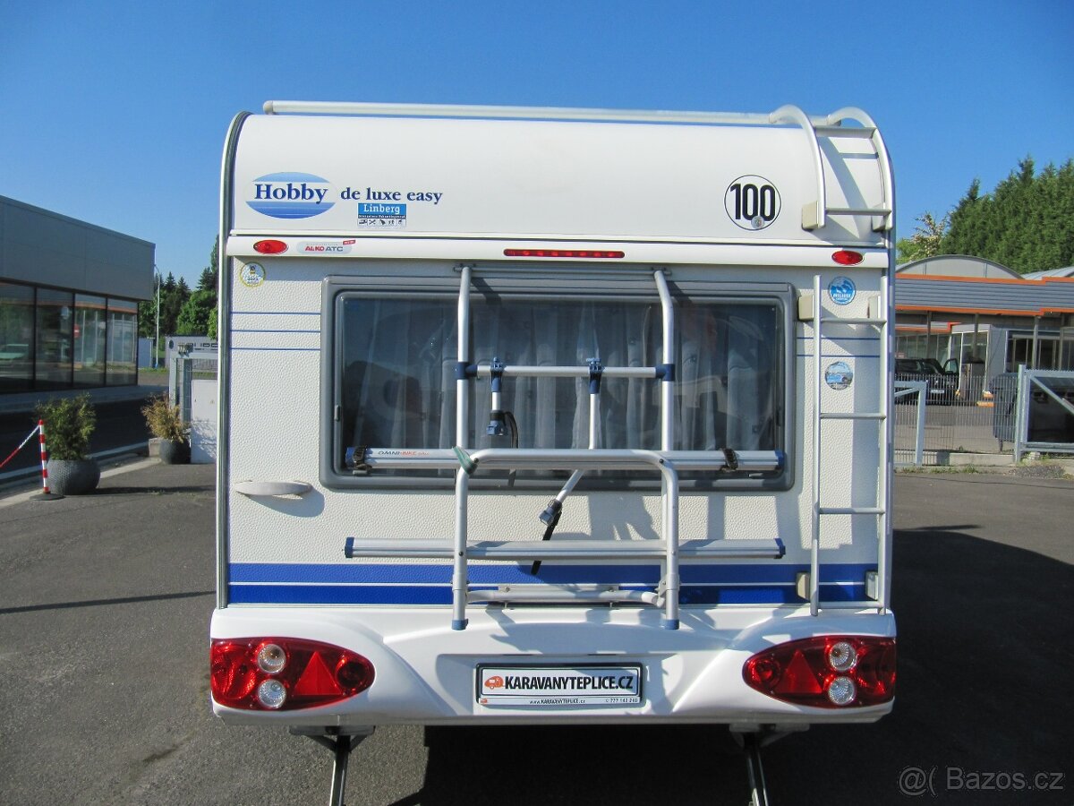 Prodám karavan Hobby 450 sf,r,v..2005 + mover + klima + stan