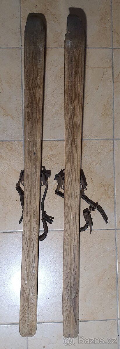 Retro staré dětské lyže - 5
