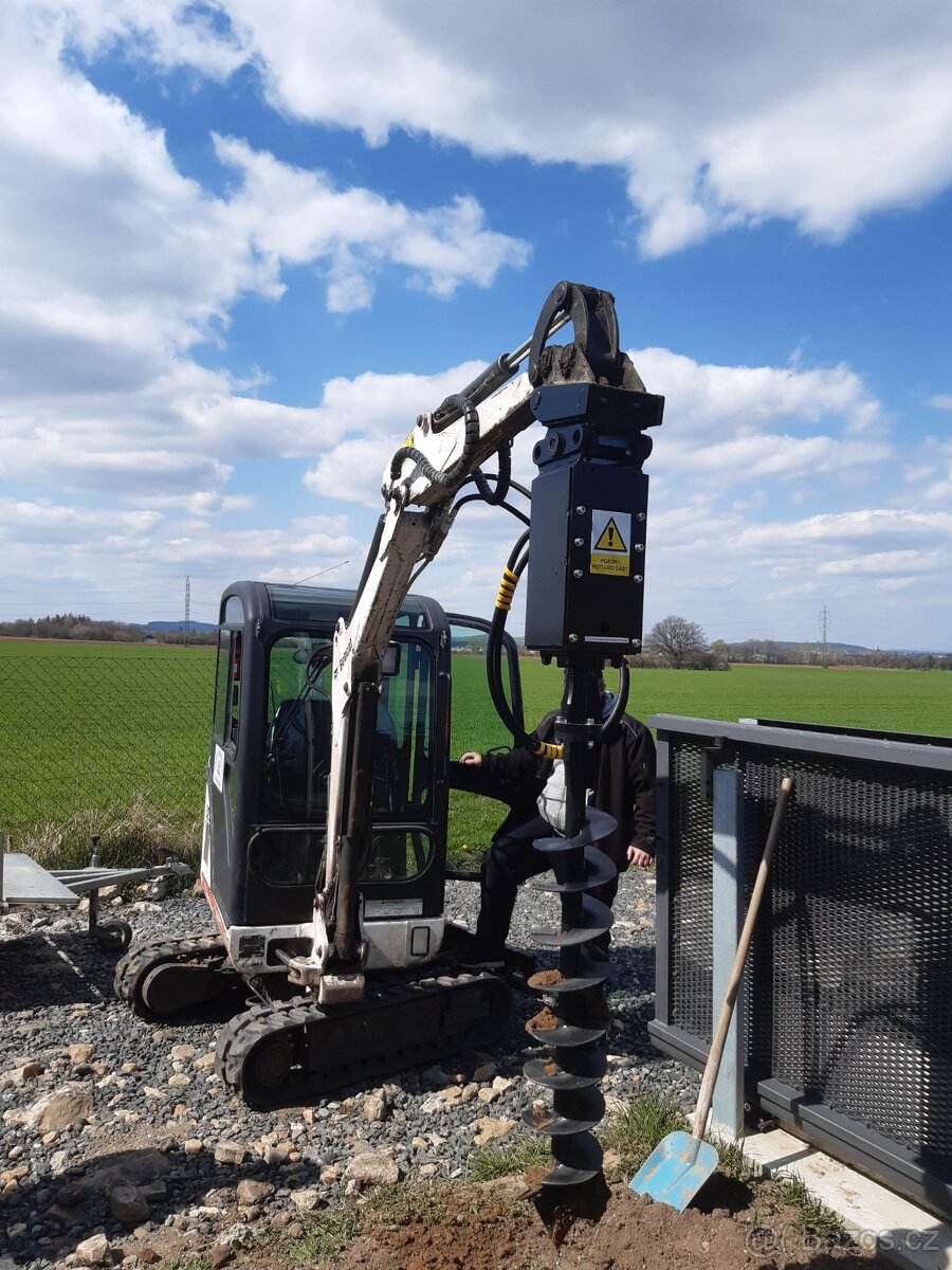 Kuželová štípačka půdní vrták míchačka na minibagr - 5
