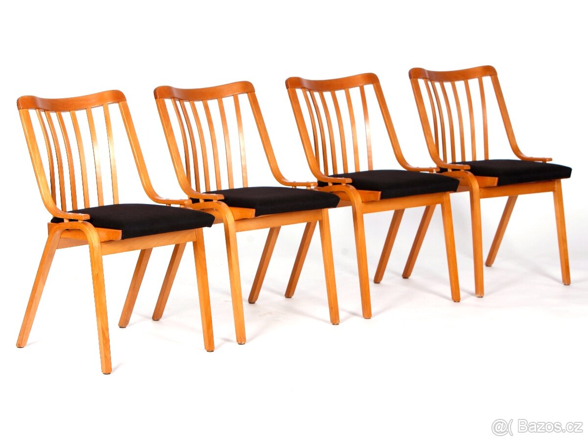 Jídelní židle TON Holešov, perfektní stav, 4 kusy. - 5