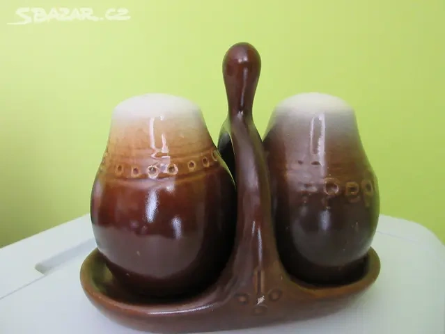 Slánka, cukřenka, džbán, lázeňské pítko - keramika. - 5