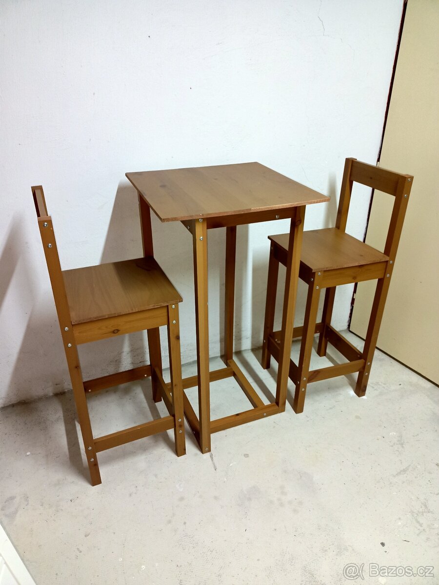 Prodám hezký barový stůl + 2 barové židle - 5