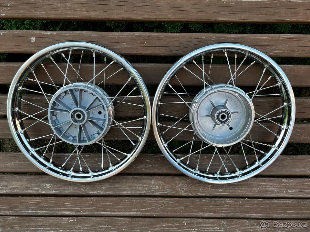 Nová kola Jawa 250/559, 350/360, ráfky, výplet, vycentrováno - 5