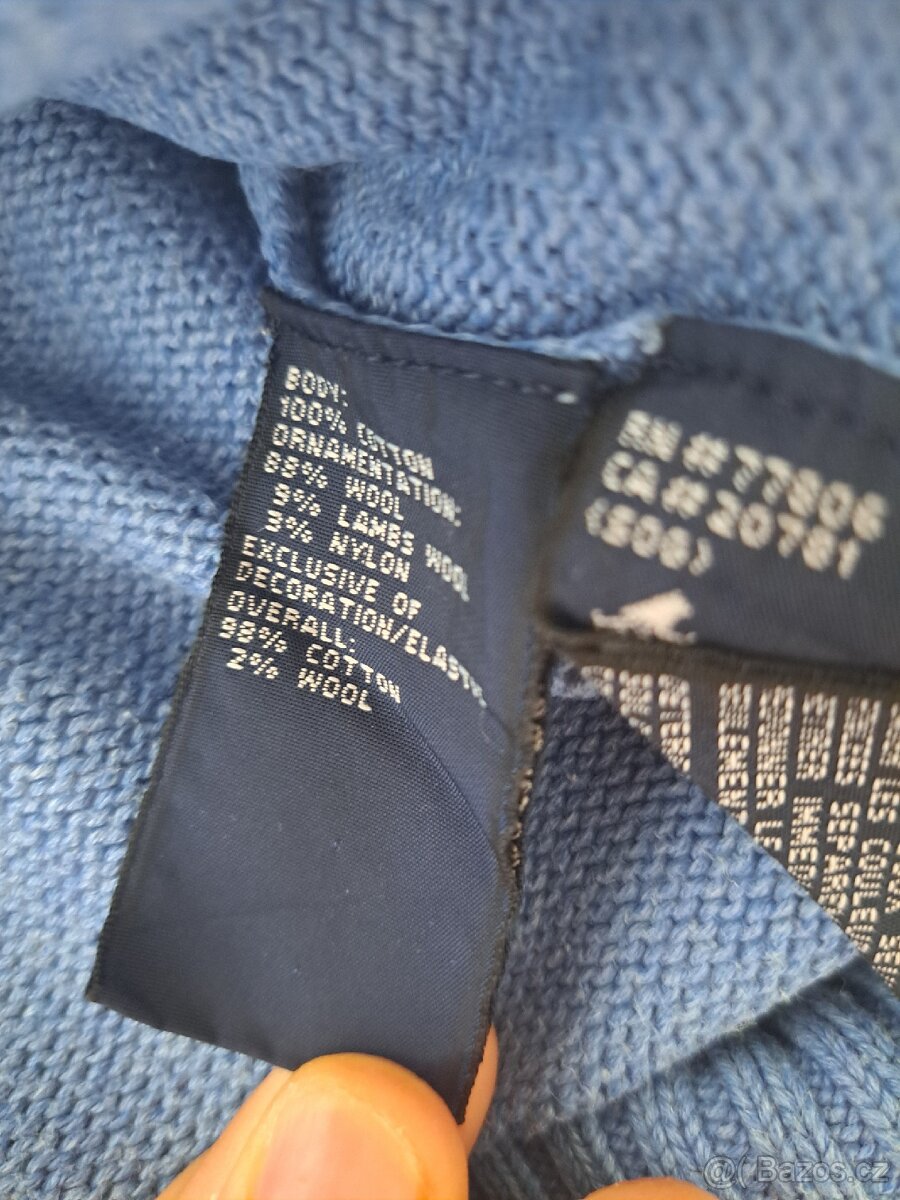 Modrá pletený Tommy Hilfiger svetr - 5