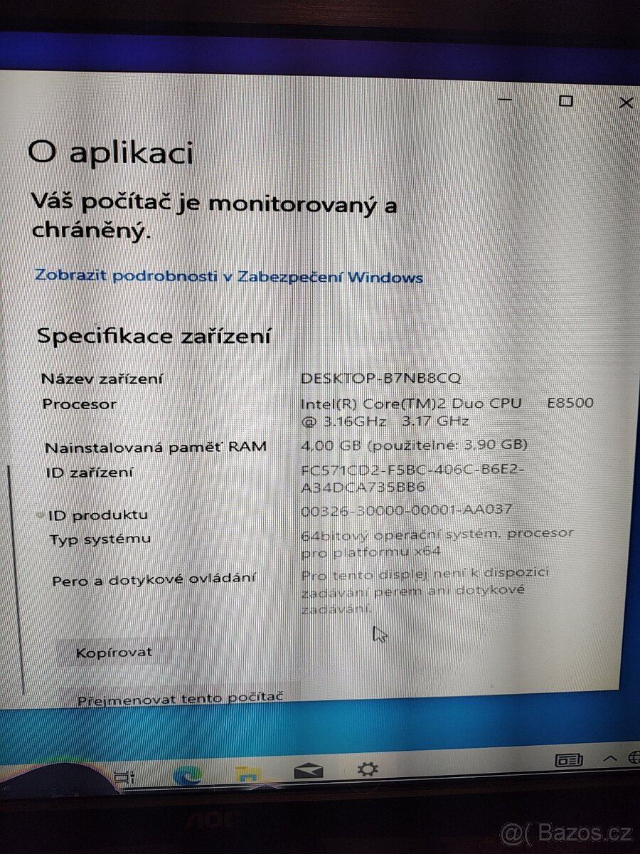 HP Pocitac , Windows 10 ,4 gb rám ddr3 - 5